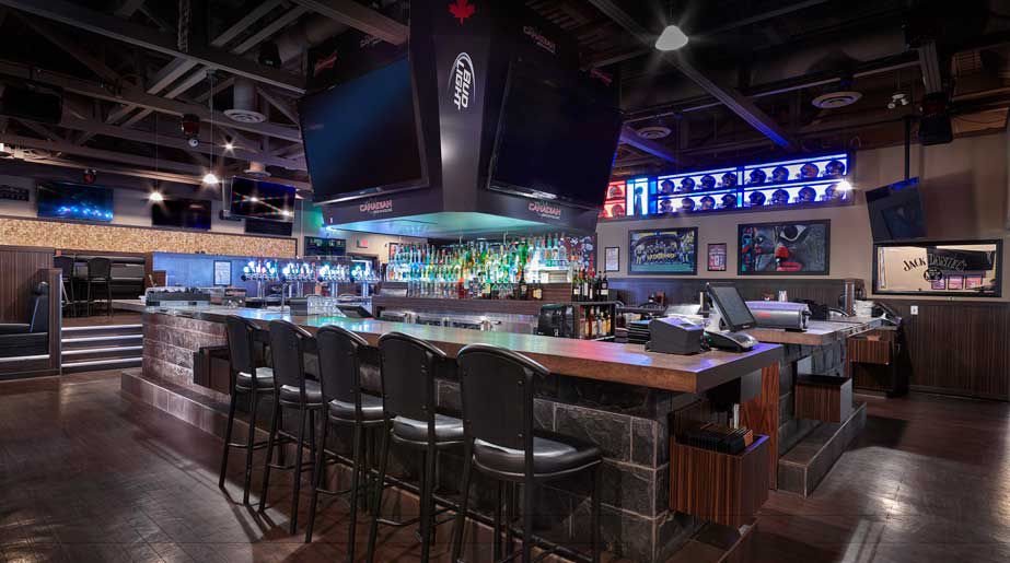 Bar lighting upgrade at the Canadian Brewhouse in Sherwood Park by Lazo Electric
